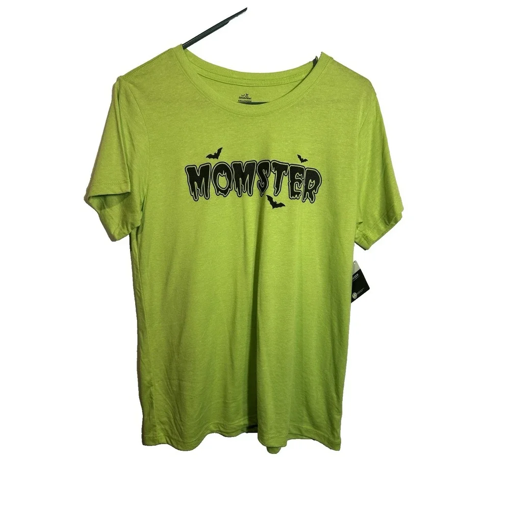 celebrate womens halloween short sleeve shirt‎ size medium 8 10 momster